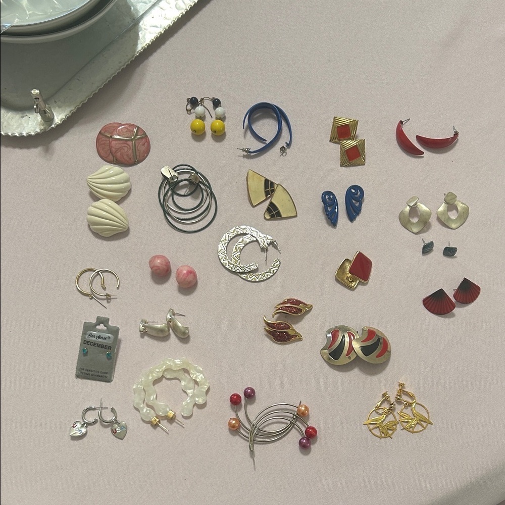 Assorted Women’s Colorful Hoop and Stud Earring Set - Mixed Colors